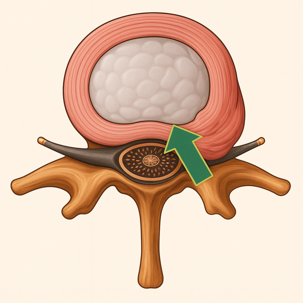 Protrúzia platničky s tlakom na nervové štruktúry